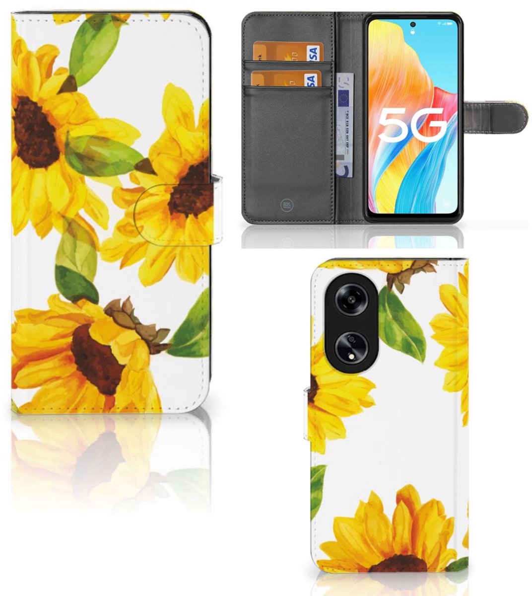 Hoesje voor OPPO Reno8 T 5G Zonnebloemen