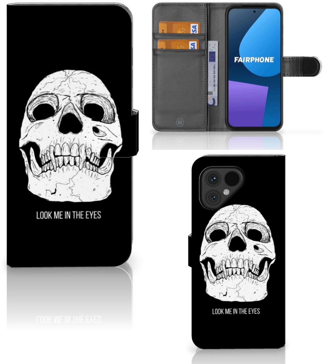 Telefoonhoesje met Naam Fairphone 5 Skull Eyes