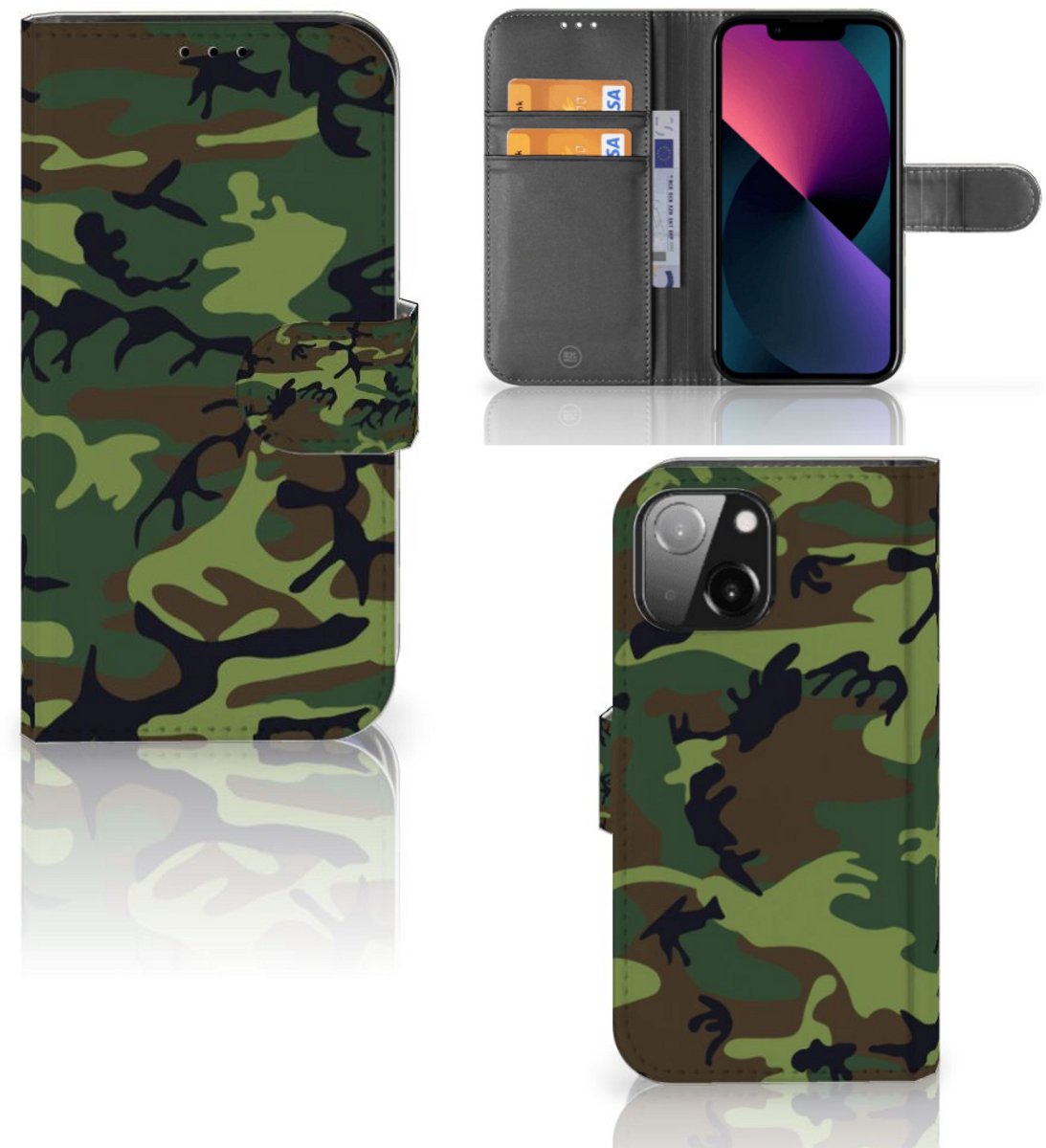 iPhone 13 Mini Telefoon Hoesje Army Dark