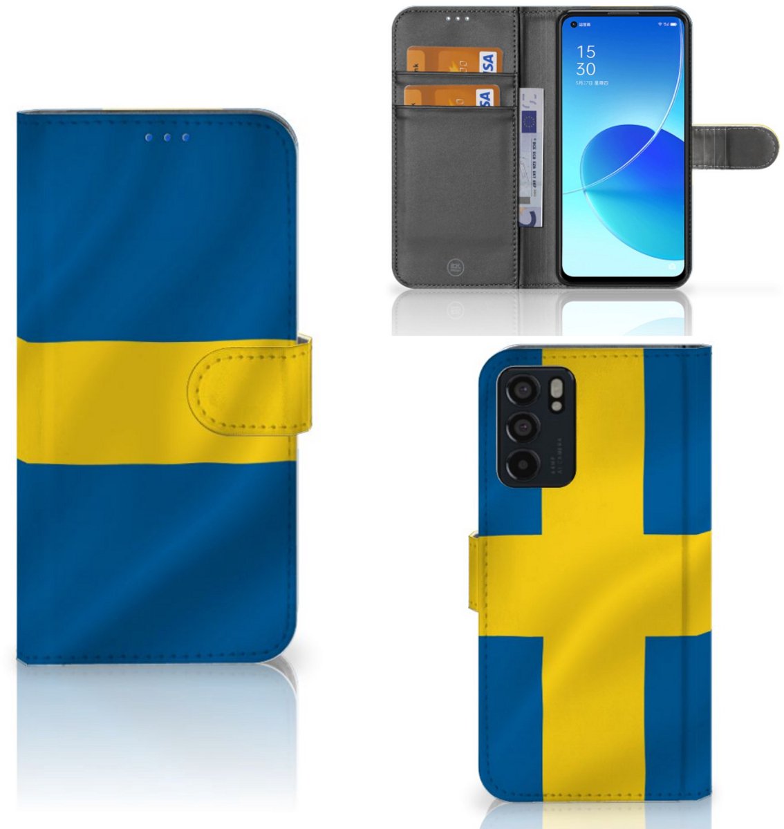 OPPO Reno6 5G Bookstyle Case Zweden