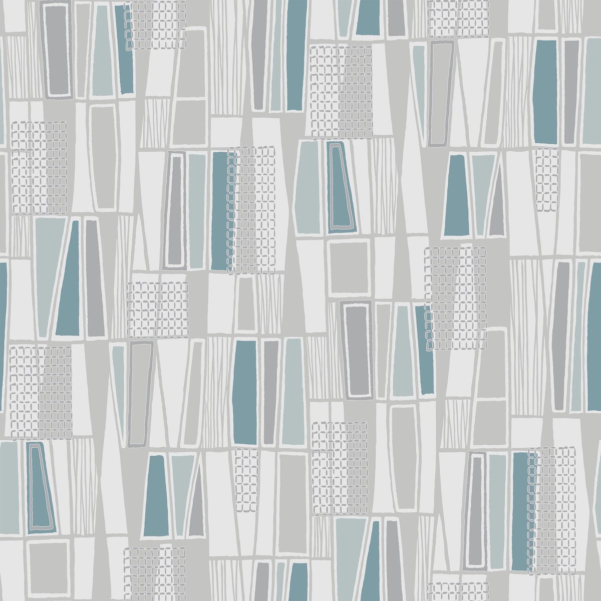 Boråstapeter Vliesbehang 5470 - Alla Tiders Hus - Abstract Blauw - 53cm x 10.05m