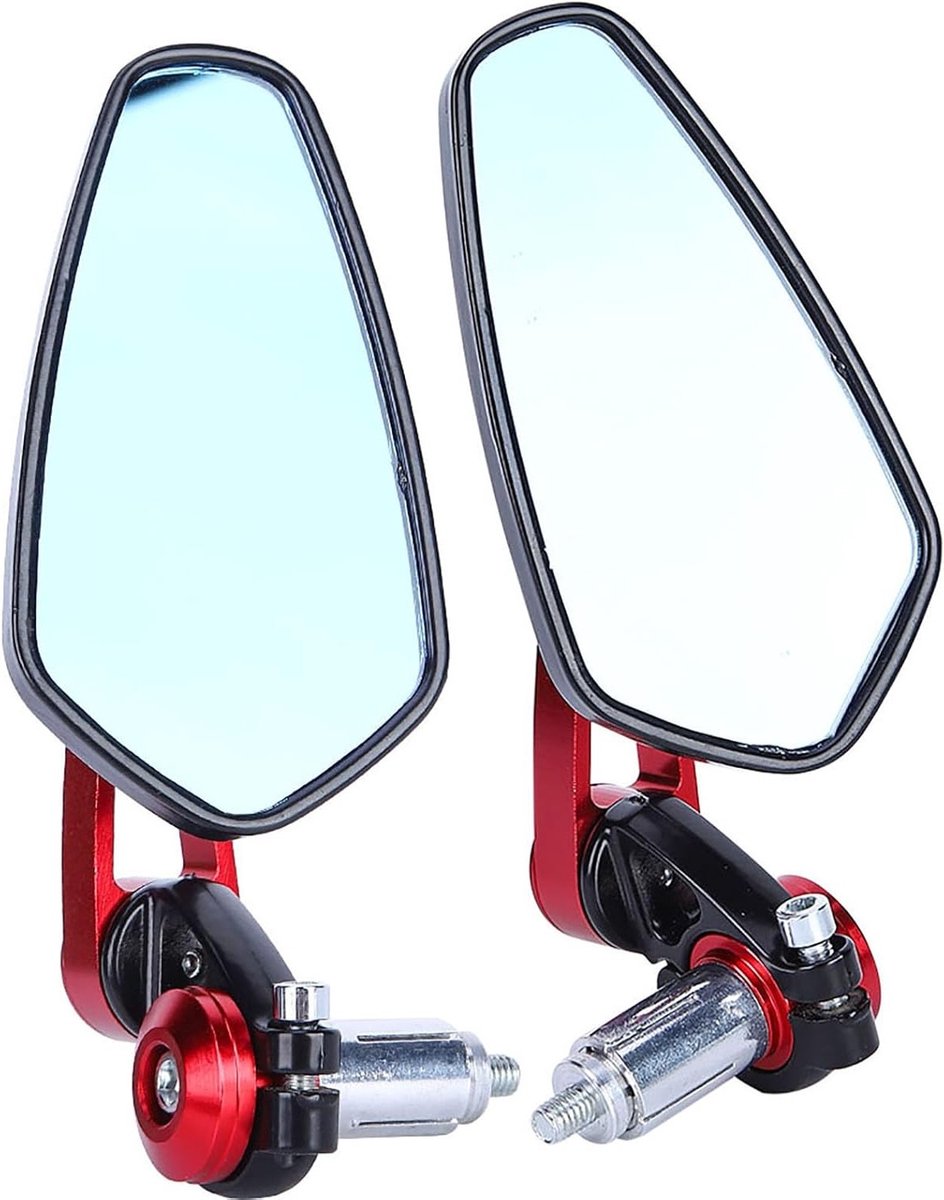 Universele Achteruitkijkspiegels voor Motoren van Aluminium Legering - 7/8" 22mm Stuur Eind Spiegels, Verstelbare en Duurzame Motoraccessoires