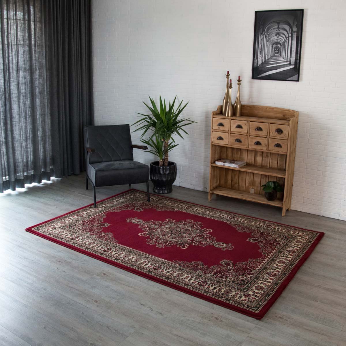 Tapeso Perzisch tapijt - Royalty Kashan rood 160x230