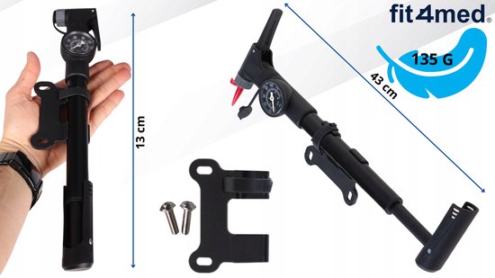 MONA PRO Serie - Handmatige Fietspomp - Manometer - 8 BAR — afbeelding 4
