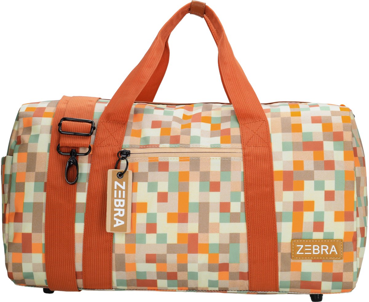 Zebra Trends Explorer Reistas - Weekendtas - Sport - Logeren - Reizen - Vrolijke Print - Handbagage - Prints - Sporttas - Pixels - Jongens