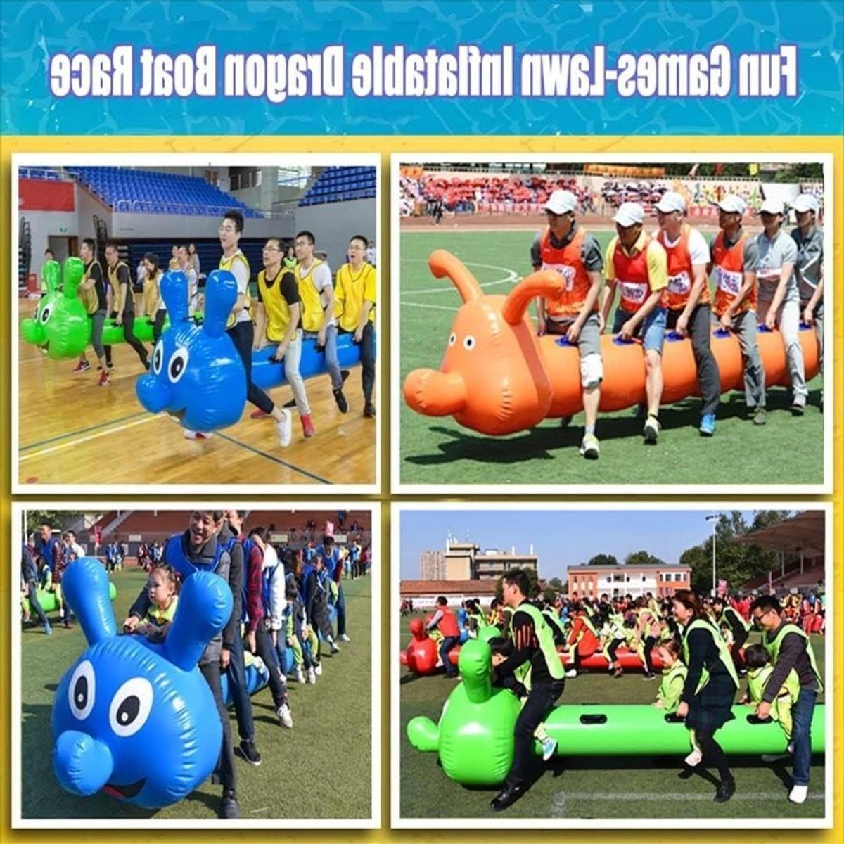 Opblaasbaar Speelgoed - Teamspellen Gazon - Buitenactiviteiten Organiseren - Bevordert Samenwerking - 45x35x35 cm - Multicolor