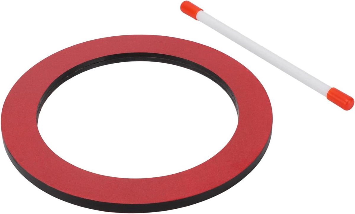 Handtrommel - Percussie instrument - Muziek maken - Helder geluid - 24 x 24 x 3 cm - Rood
