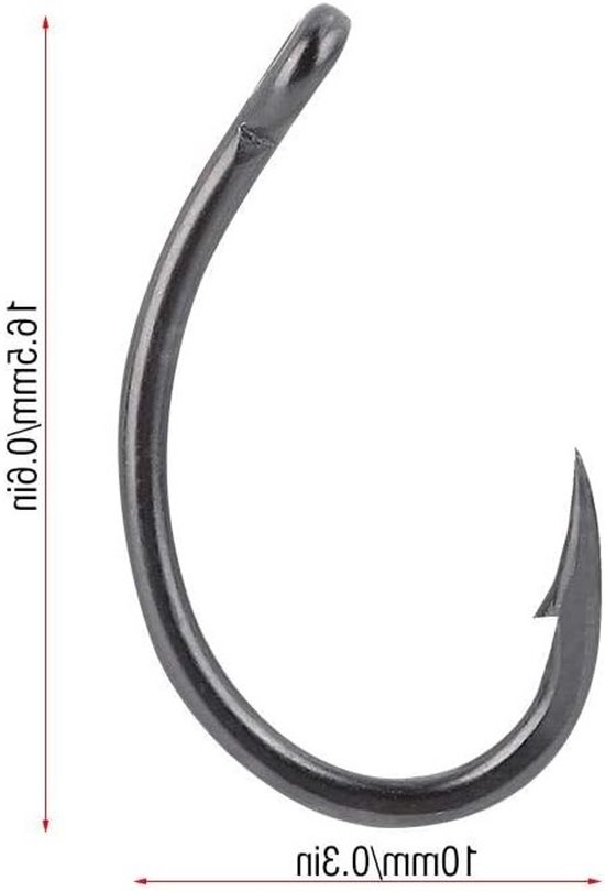 Dailygoods- Vishaken 30 Stuks - Koolstofstalen Haken - Sterke/duurzame Constructie - Gesloten Ooggat - Scherpe Haakpunt - Vissersuitrusting - Haak van Dailygoods — afbeelding 2
