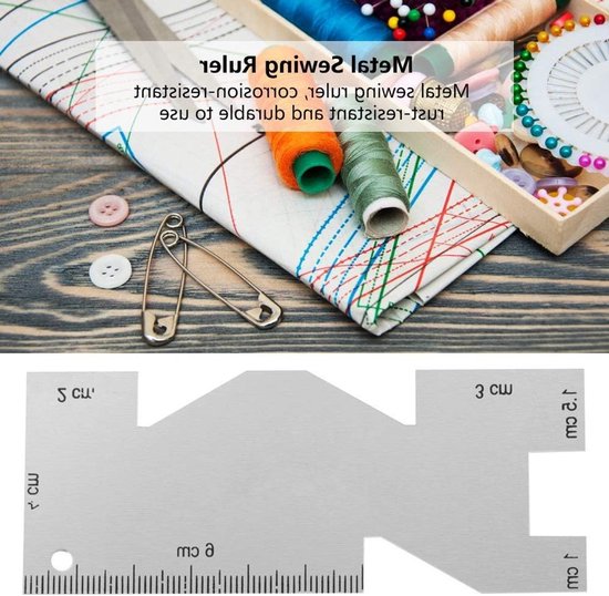 Metalen Meetinstrument voor Naaien, Somometer en Quilting Lineaal - Naaigereedschap Accessoire voor Precisie en Creativiteit — afbeelding 3