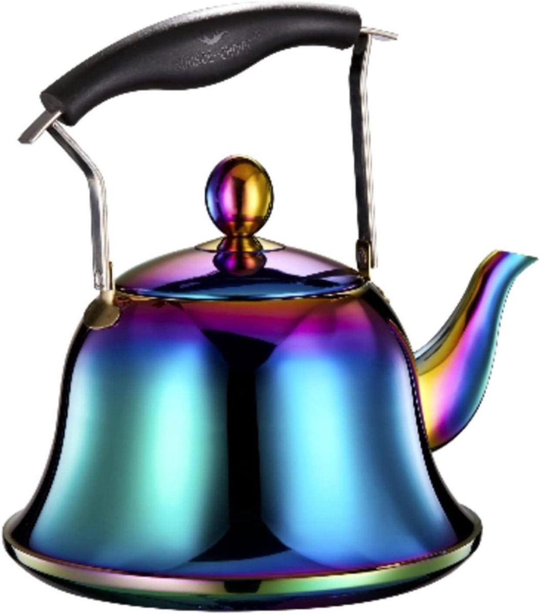 Waterkoker met Fluit - Klassieke Koffiekan - Water Koken - Anti-verbrandingshandvat - 15 Liter - Zilver
