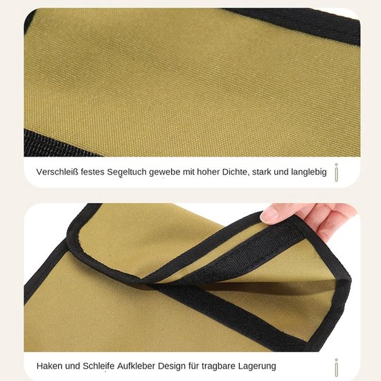Strandstoel Organizer - Stoel Tas - Buiten Ontspannen - Dubbellaags Ontwerp - 30.5 x 16.2 x 4.1 cm - Kaki — afbeelding 5