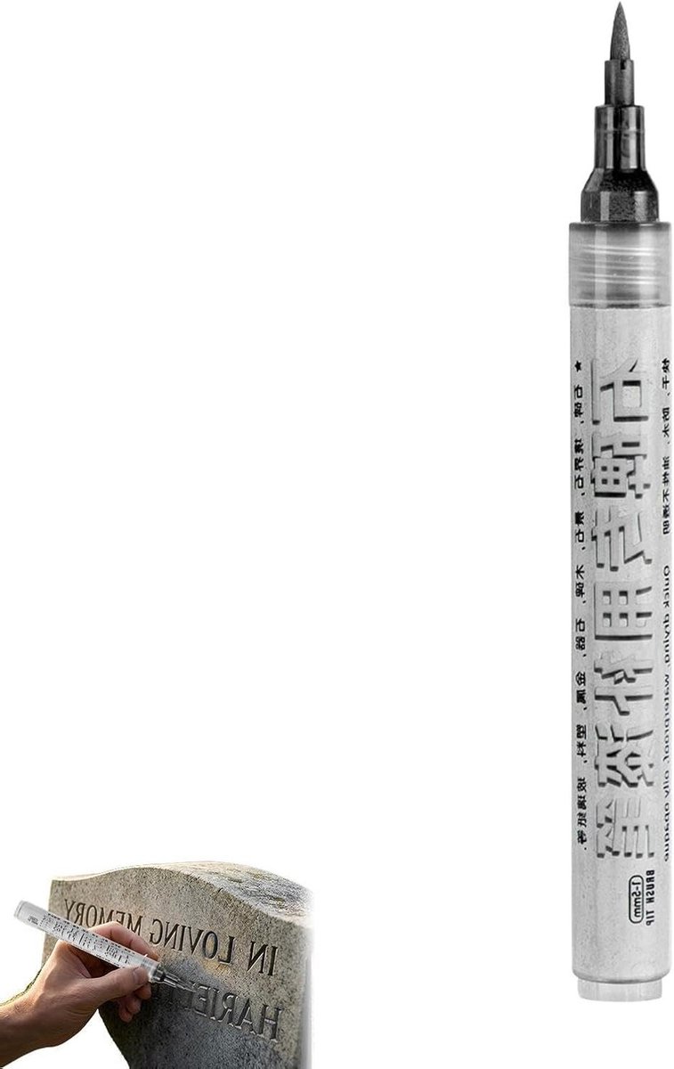 Steen Marker Pen - Gouden Stift - Inscripties Herstellen - Weerbestendige Formule - 16 cm - Goud