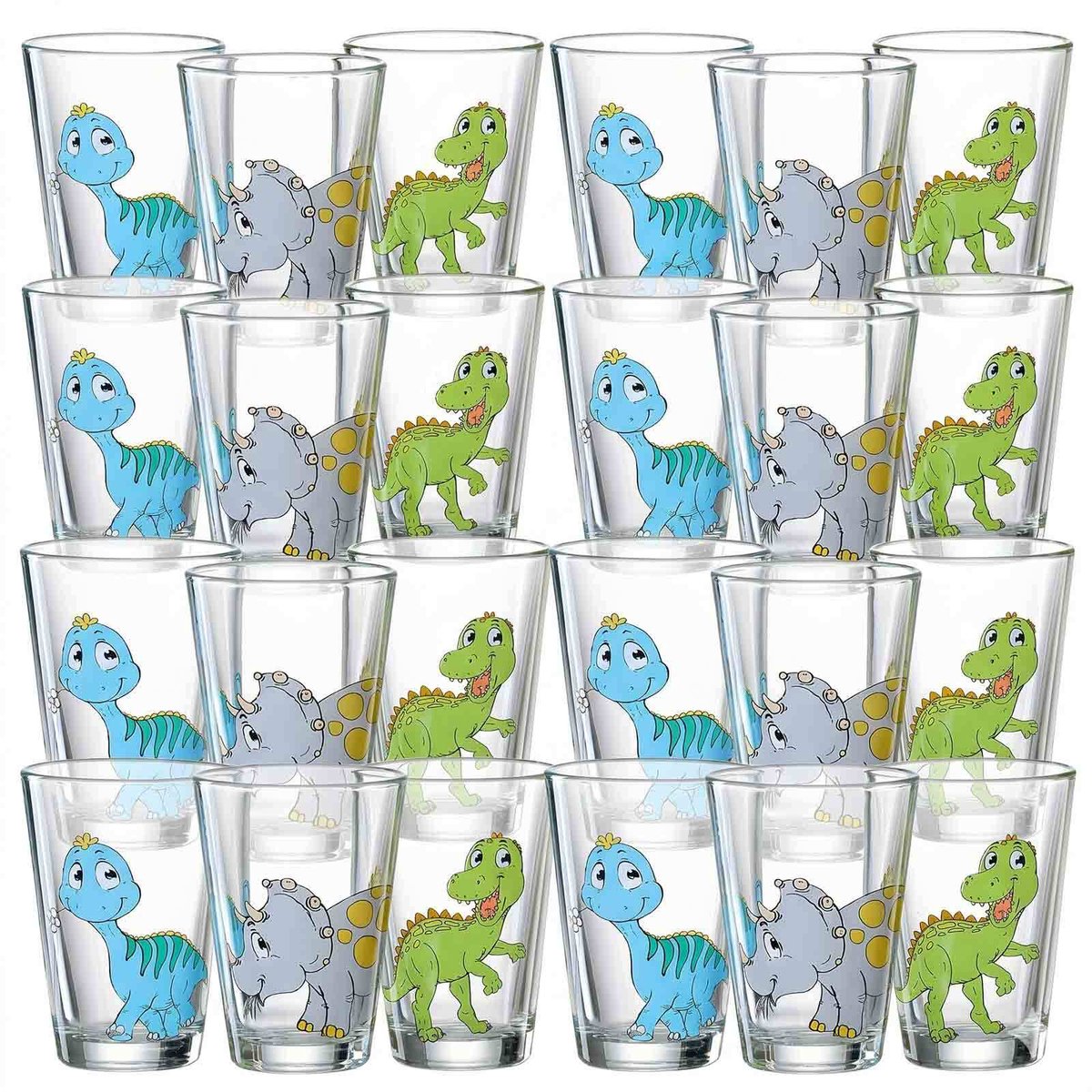 Kindergläser Dino 200 ml Set van 24