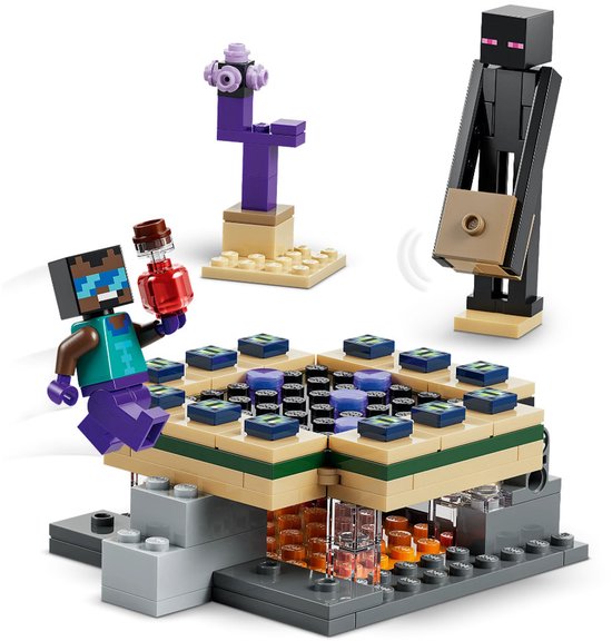 LEGO Minecraft - Voyage au Nether et portail de l'End - Jouets vidéo pour Enfants - 21584