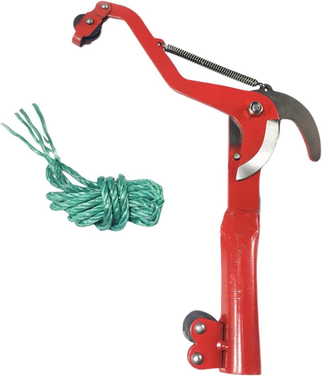 Takkenschaar - Snoeigereedschap Tuin - Takken Snoeien - Katrol Systeem - 30x23cm - Rood