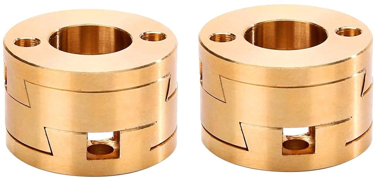 Oldham koppelingen - 3D printer onderdelen - Verbeter afdrukkwaliteit - Messing CNC precisie - OD 22mm - Goud