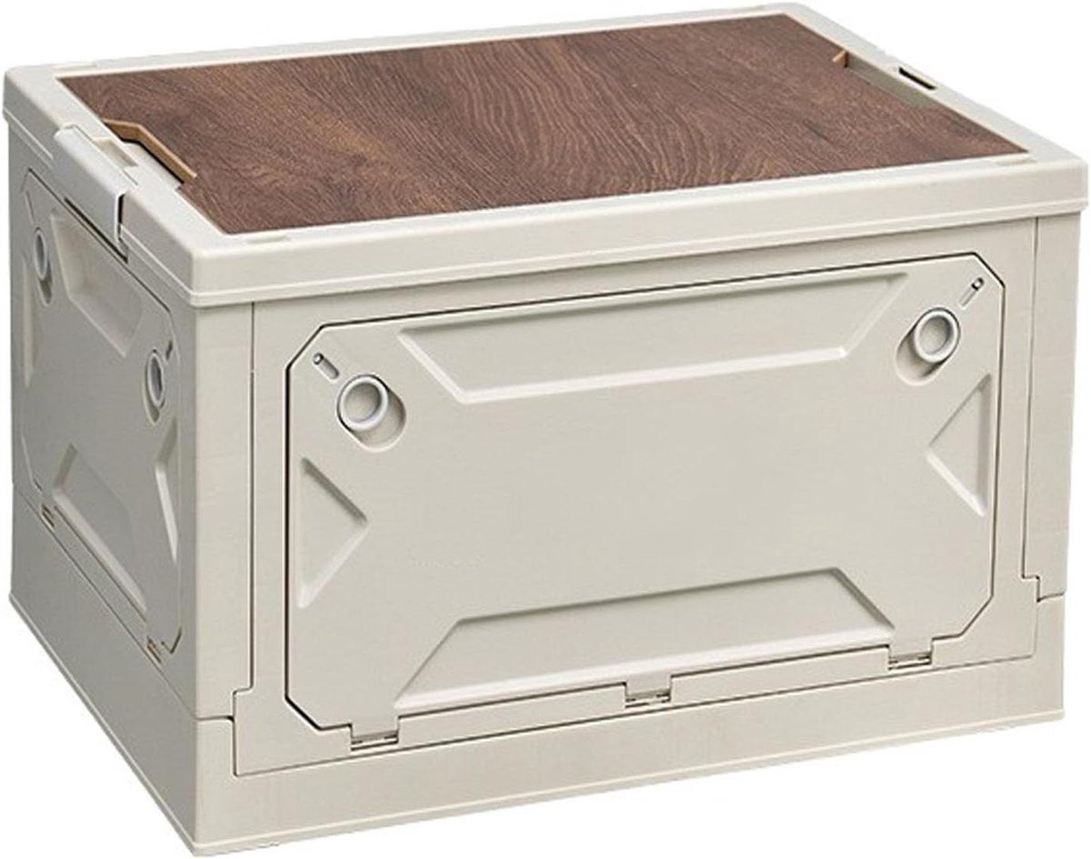 Opvouwbare Opbergbakken - Plastic Campingbox - Ruimte Besparen - Meerdere Openingsrichtingen - 386 x 104 x 521 cm - Wit