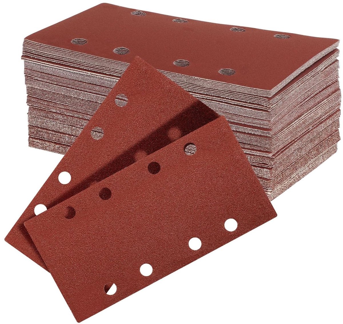 Schuurpapier Set - Schuurvellen - Schuren - 120 Stuks - 80 x 133 mm - Roodbruin