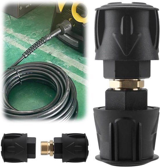 2 Pack Hoge Druk Snelkoppeling voor Slangverbinding en Hogedrukreiniger M22 14mm Snelle Ontkoppeling Adapter voor K2-K7 Vrouwelijke Koppelingen en Toebehoren van Merkloos	 — afbeelding 5