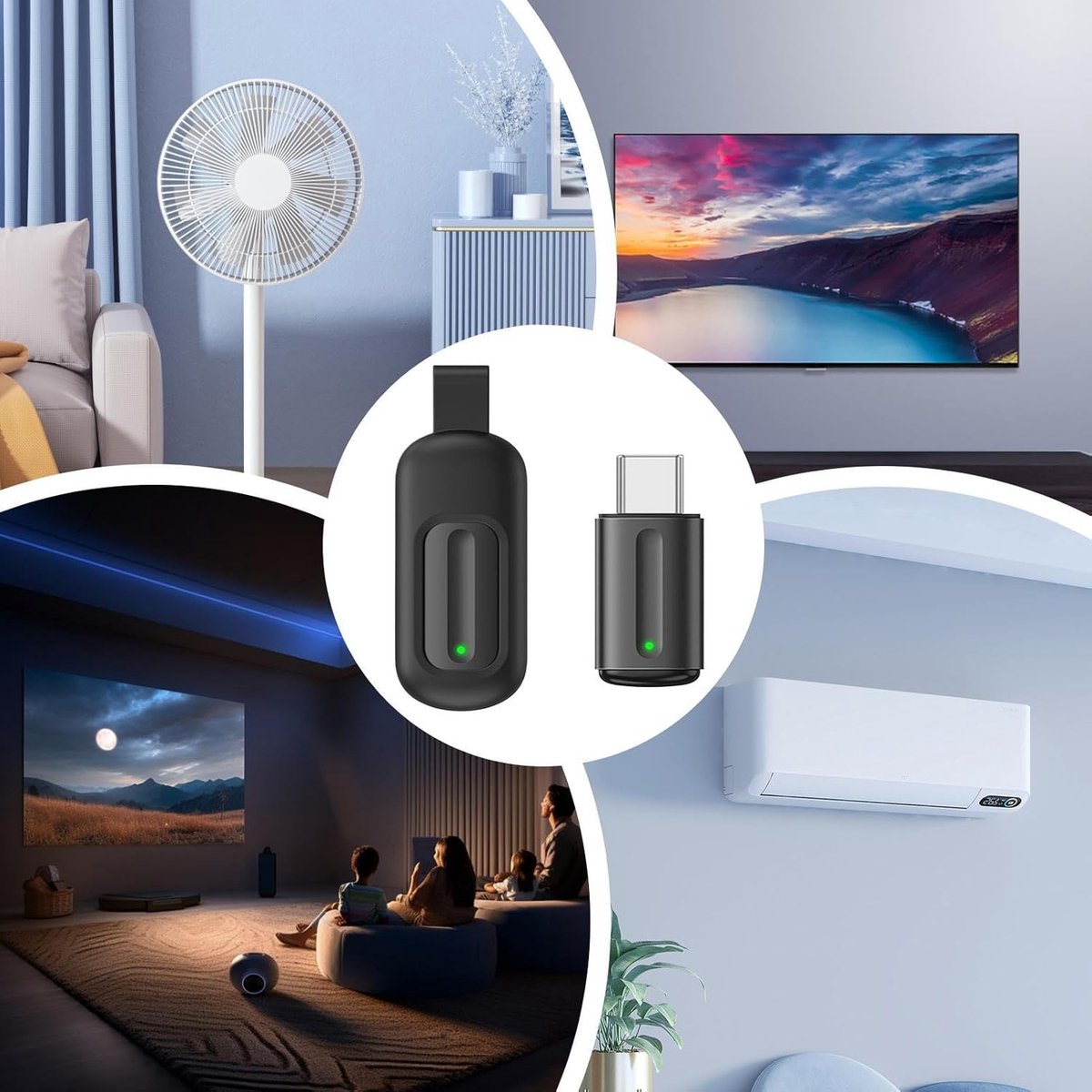 Smartphone Afstandsbediening - Universele IR-zender - Thuisautomatisering - Plug-and-play - Compact formaat - Zwart