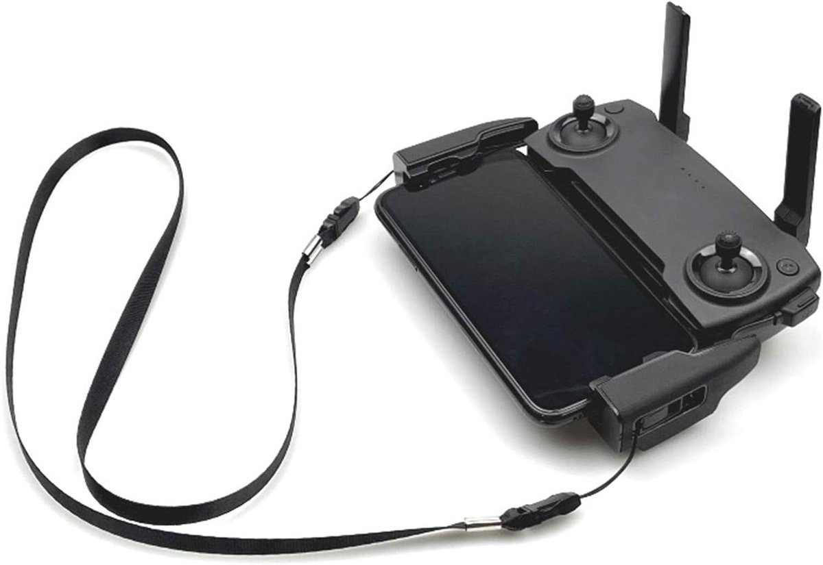 Drone Lanyard - Halsband Controller - Veilig Gebruik - 3D-geprinte clip - 1 paar - Zwart
