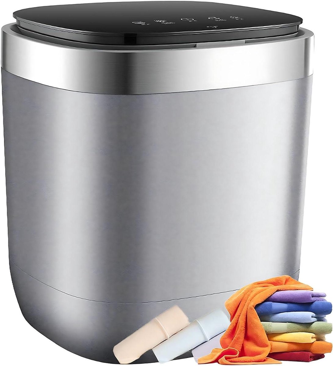 Draagbare Wasmachine Mini Wasmachine Kleine Kleding Wassen Volledig Automatisch 7 Liter Wit