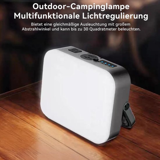 Multifunctionele, verstelbare lamp – een oplaadbare campinglamp met haken en magneten, waterdicht en ideaal voor kamperen en noodgevallen. — afbeelding 5