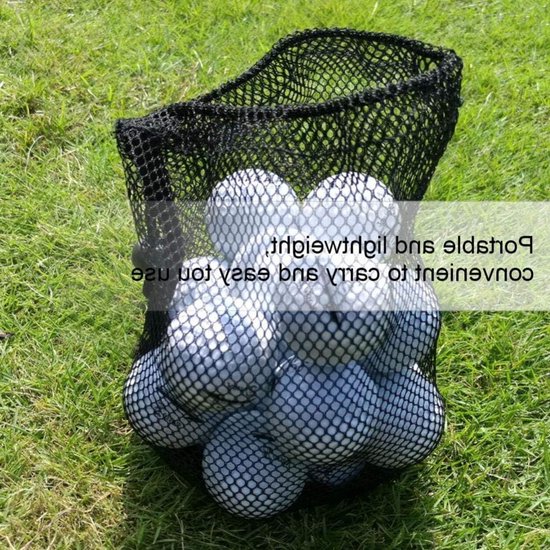 Shopcentral - Golf Ball Bag - Golfballenhouder - Sterk en duurzaam - Zwart - Golfaccessoires - Handig voor opslag en transport - Geschikt voor 12 ballen van Merkloos — afbeelding 2
