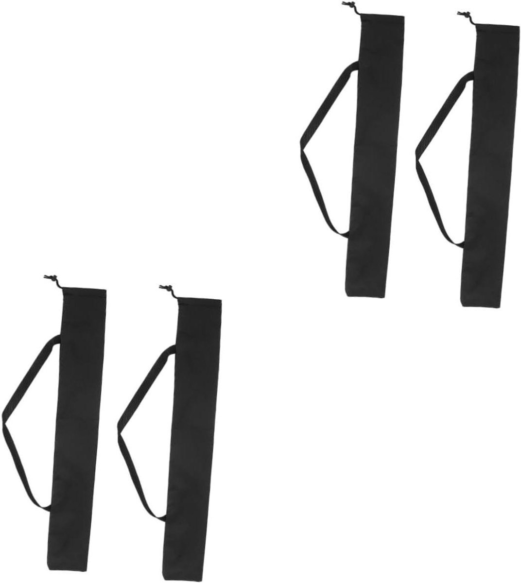 Opbergzakken - Draagtas - Parasol Beschermen - Ronde Bodem - 2 Sets - Zwart