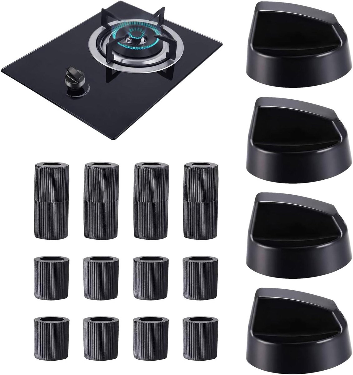 Oven Bedieningsknoppen - Vervangende Knoppen - Apparaten Repareren - Universele Pasvorm - 41 mm Diameter - Blauw