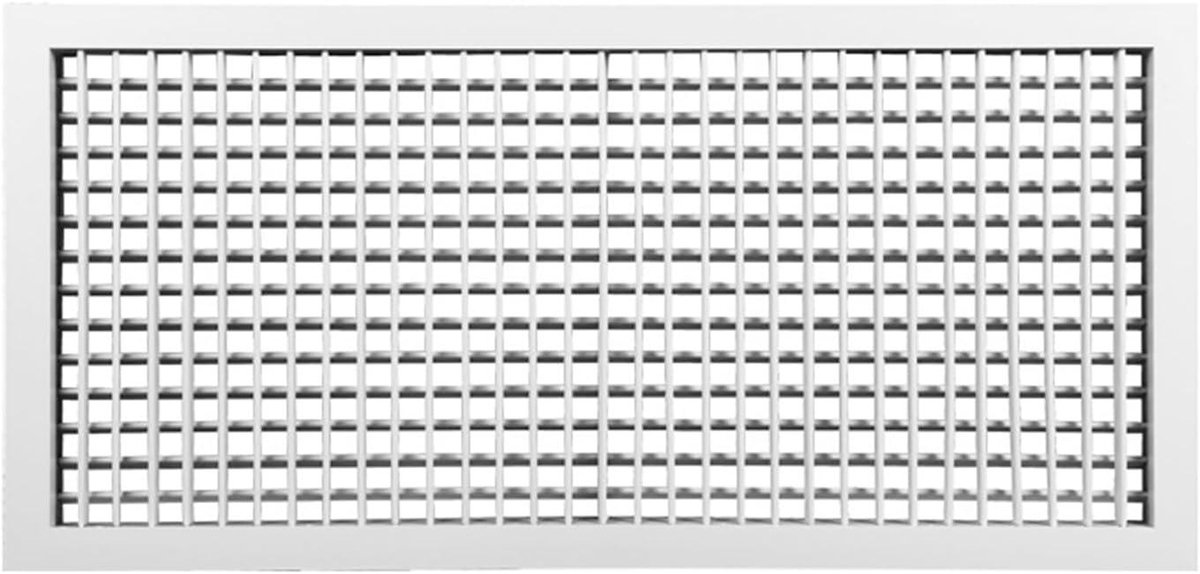 Ventilatie Rooster - Lucht Uitlaat - Luchtstroom Reguleren - Verstelbare Dempers - 35x35cm - Wit