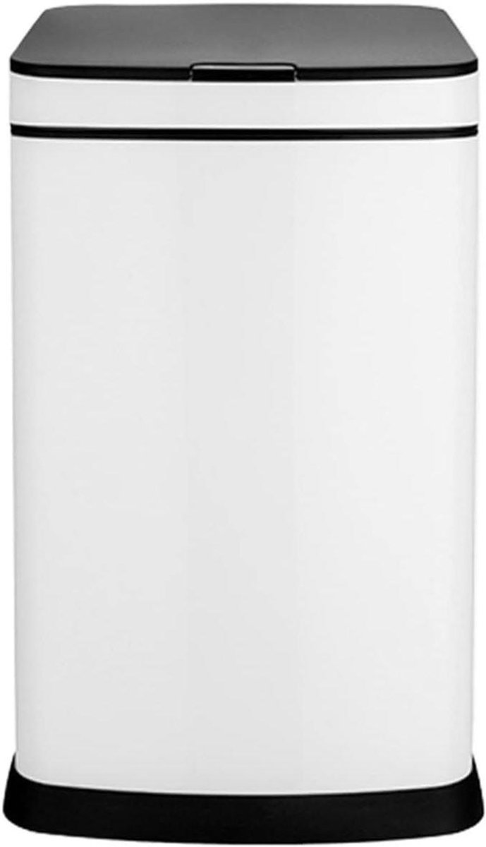 Afvalbak - Prullenbak - Huishoudelijk Gebruik - Intelligente Inductie - 12 Liter - Wit