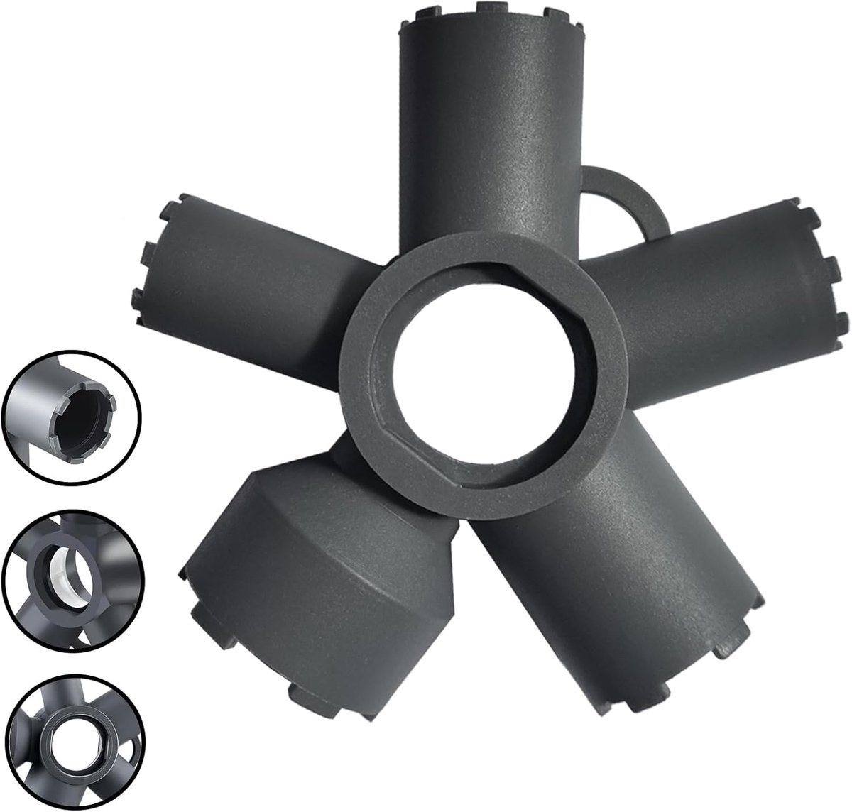 10-in-1 kraanbeluchter demontagetoolset, 1 universele zware beluchtersleutel, geschikt voor verborgen schroefdraadaerators/met behuizing aeratoren, geschikt voor M16.5 M18.5 M21.5 M22 M24 M28 TT TF STD