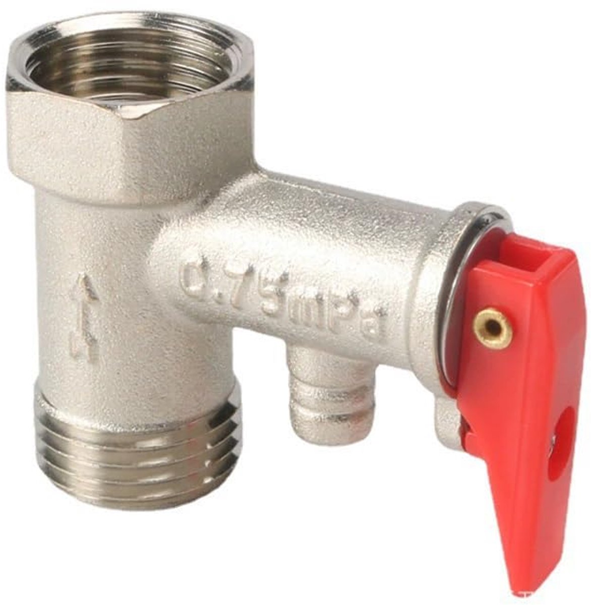 Twee-uitgangs tuindrukontlastingsventiel, 1/2 inch zwaar wandgemonteerd buitenontlastingsventiel, lekbestendig ontwerp, geschikt voor tuinieren, autowassen en irrigatie (nominale druk 0,75 MPa), set van 2 stuks