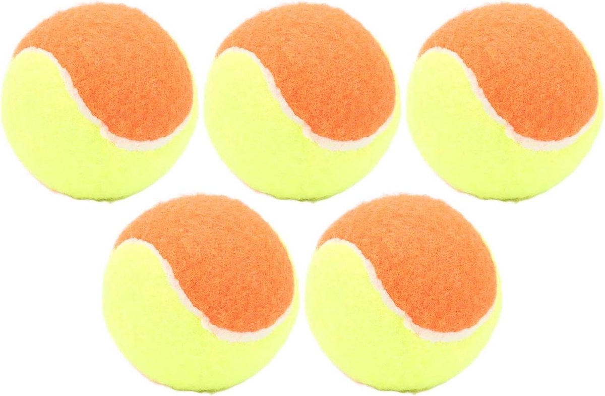 Elastische Tennisballen - Sport Ballen - Veelzijdig Spel - Duurzame Rubber Constructie - 6 Cm 5 Stuks - Oranje