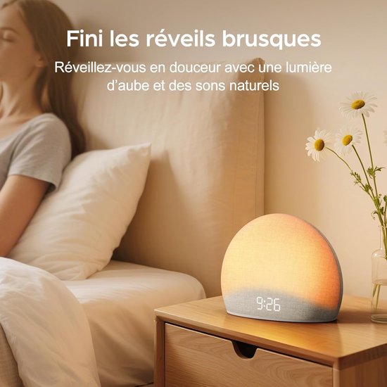 Wekker met Licht - Wake-up lamp - Natuurlijk Wakker Worden - 20 Slaapgeluiden - Niet gespecificeerd - Wit — afbeelding 5