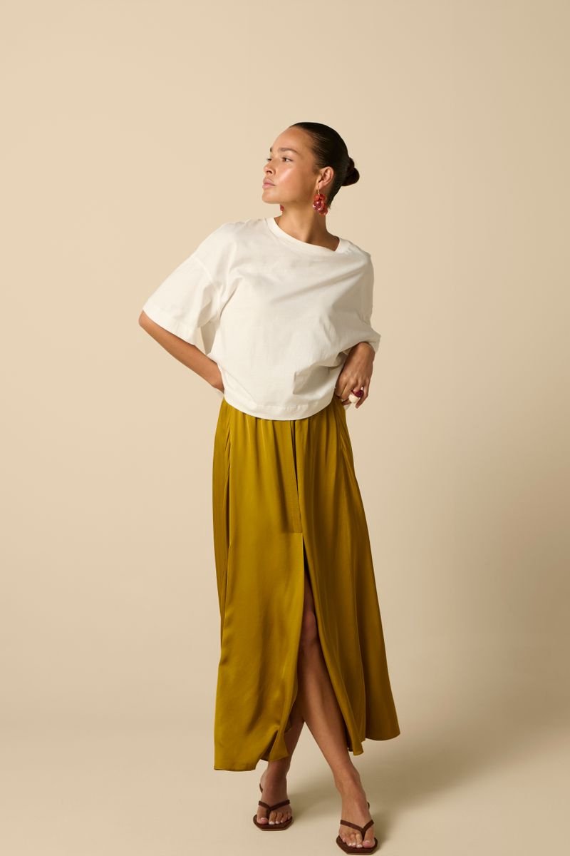 Sissy-Boy - Donkergele maxi rok