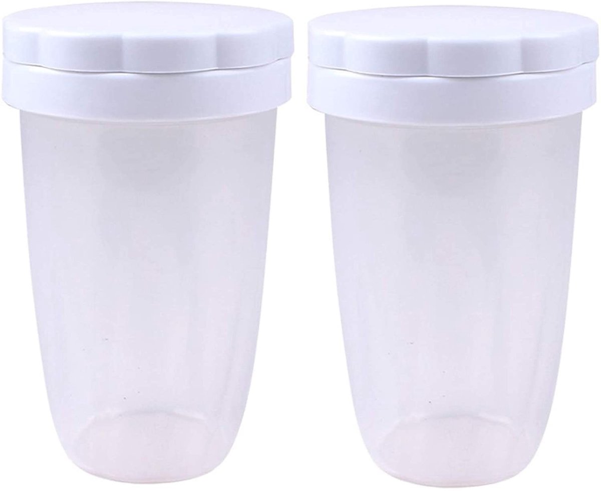 Dailygoods- Poedersuikerstrooier 2 Stuks - Meelstrooier - Meelzeef - Cacaostrooier - Poederrooier - Keukenhulp met Deksel - Poederbus