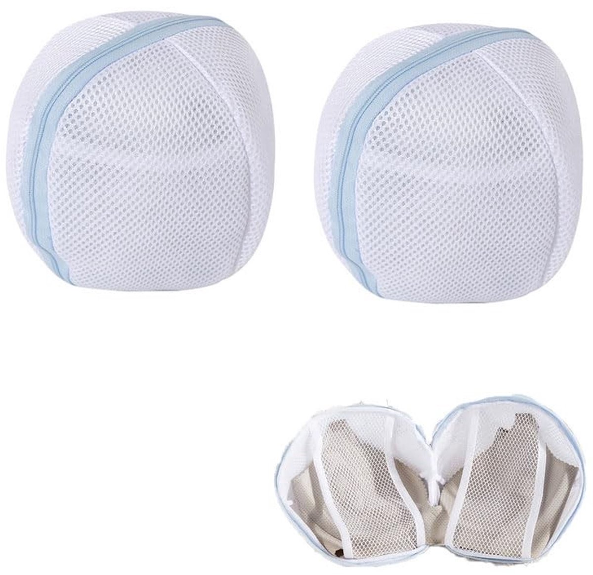 Dailygoods- Waszakken 2 stuks - Ondergoed Protector - Beha Bescherming - Duurzaam Polyester - Hoogwaardige Rits - Drie Lagen Vezels - Waszak
