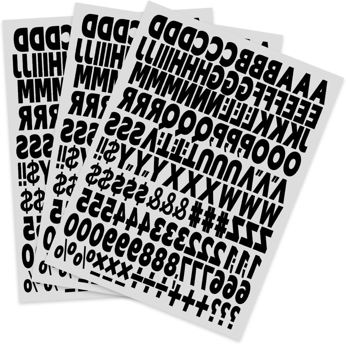 VVGoods - Set van 3 opstrijkbaar letters en cijfers 1 inch - Wasbare strijkapplicaties voor kleding, sport, T-shirts - Zwart