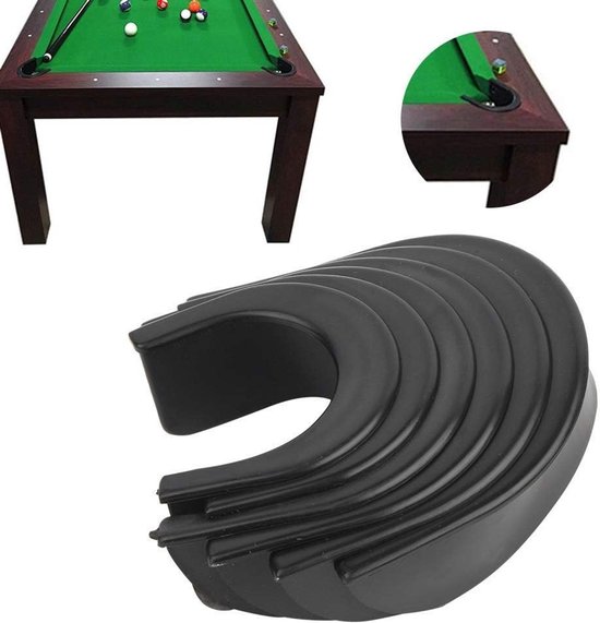 6 Stuks Billiard Hole Inserts Set voor Pooltafel, Rubber Pocket Liner en Accessoires — afbeelding 5