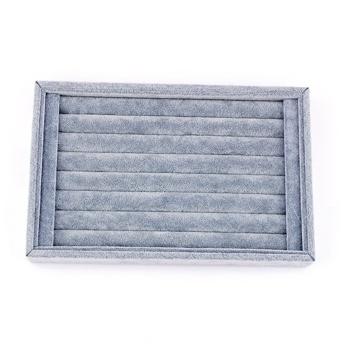 SMOAKEZ- Oorbellenhouder Fluweel - Sieraden Organizer - Oorbellen Display - Ring Compartimenten - 8 Sleuven - 23 cm x 15 cm - Sieradenorganizer