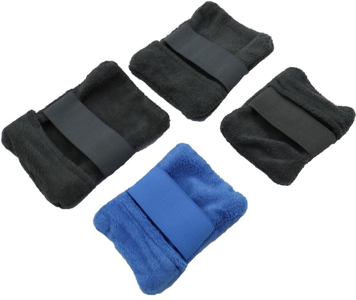 VLEMICO- Zandverwijderaar Herbruikbaar - Zand Veeg Wanten - Strand Accessoires - Koraal Fluweel - 4 Stuks - Upgrade Strandervaring - Strandaccessoires