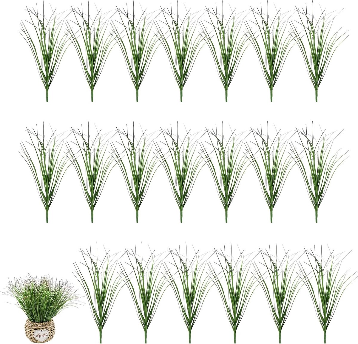 Inovra Plus - Kunstgras bundels voor buiten - 30 cm - UV-bestendig - Outdoor kunstgras - Decoratief gras voor binnen en buiten - Weerbestendig - Tuindecoratie.