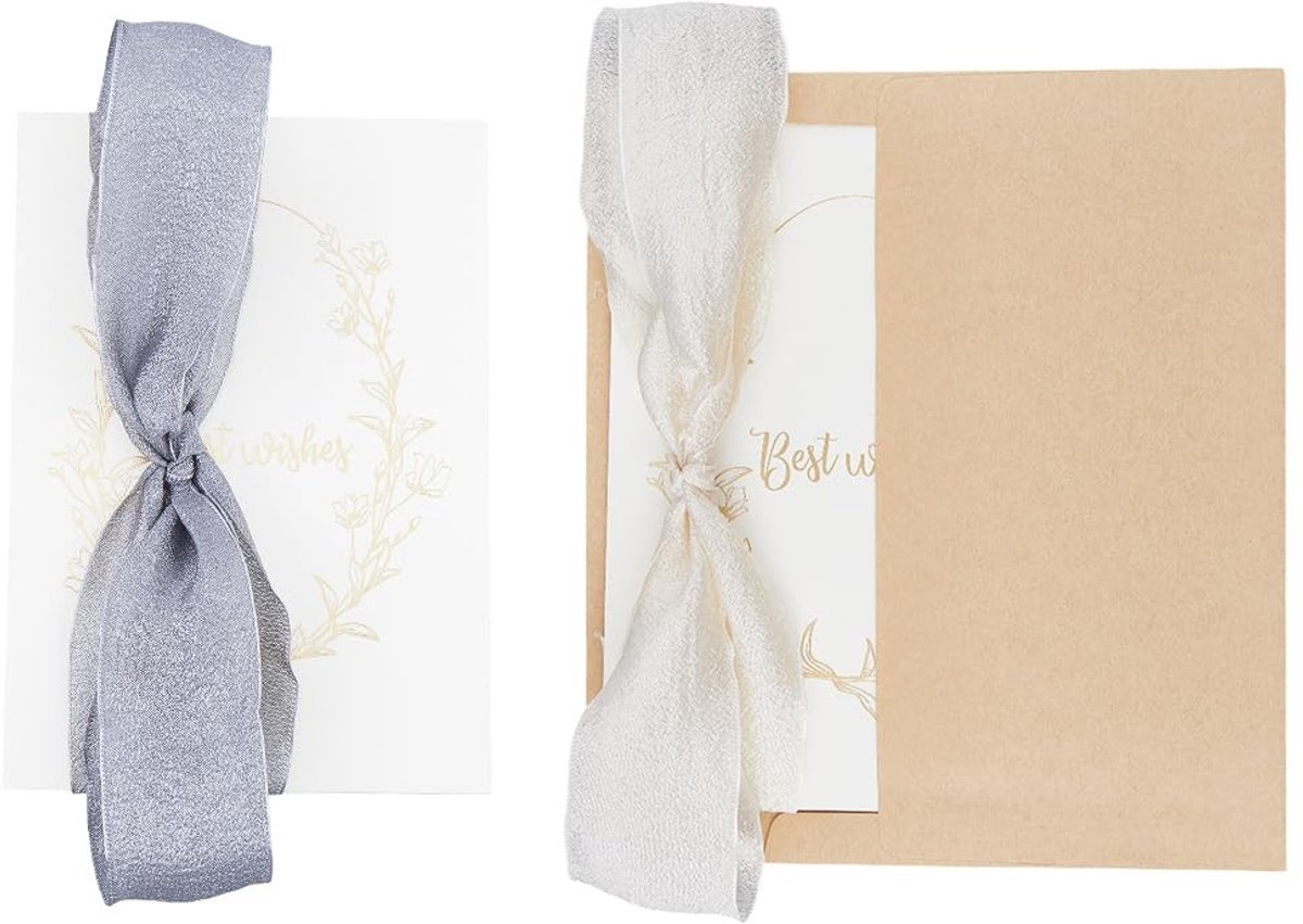 Dailygoods - Set van 2 Bruiloft Gelofteboeken met Kraftpapier Enveloppen