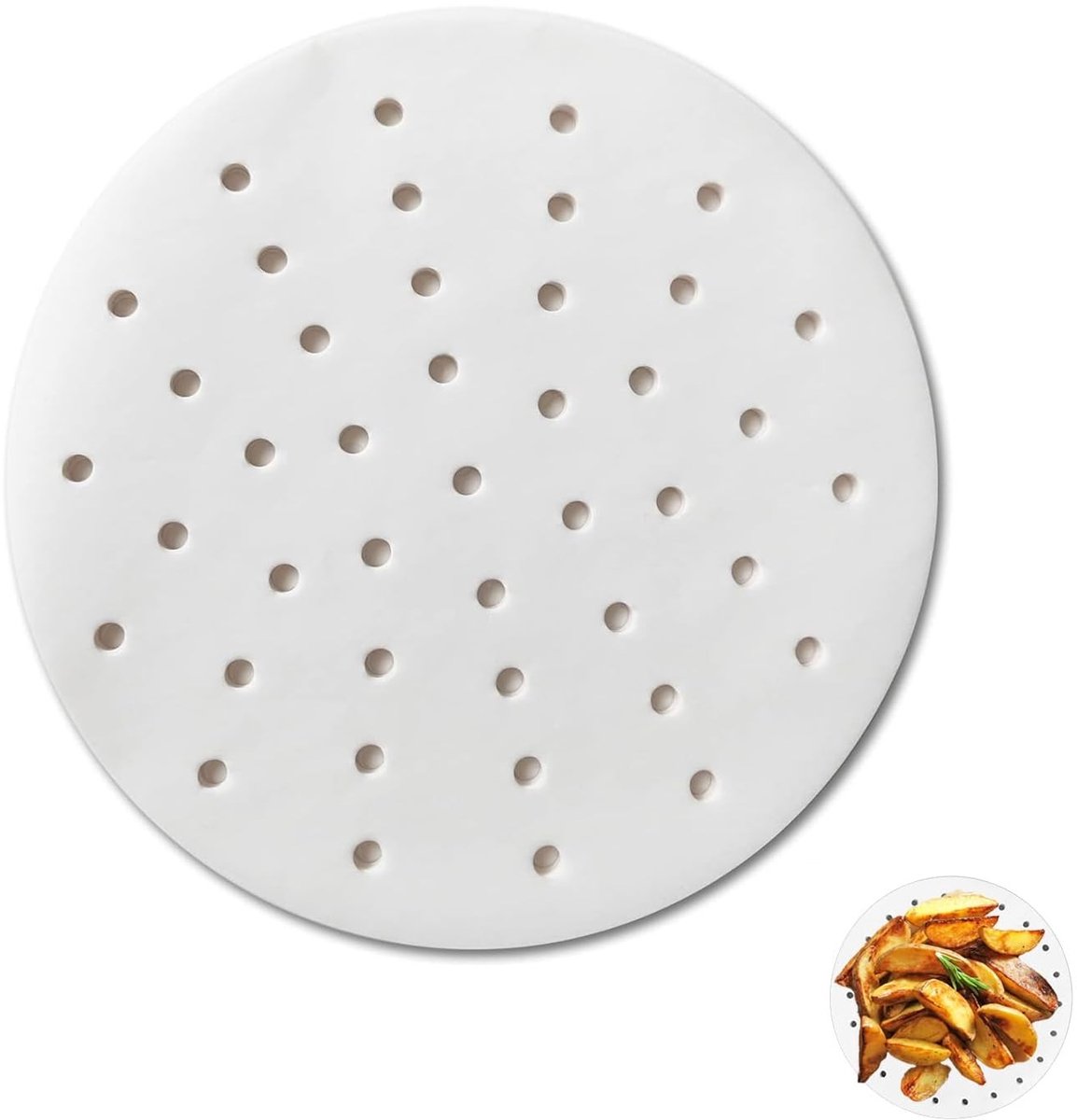 Dailygoods- Stoompapier 100 vellen - Perforeerd - Hittebestendig - Vetbestendig - Voor airfryer/oven - Ideaal voor stomen - Bakpapier