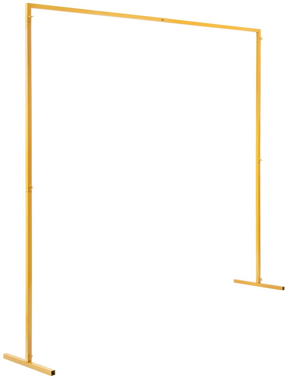 Dailygoods 200*200 cm Bruiloft Beugel Verstelbare Hoogte Vierkante Boog Stand 6.6x6.6Ft Achtergrond Frame voor Bruilofte