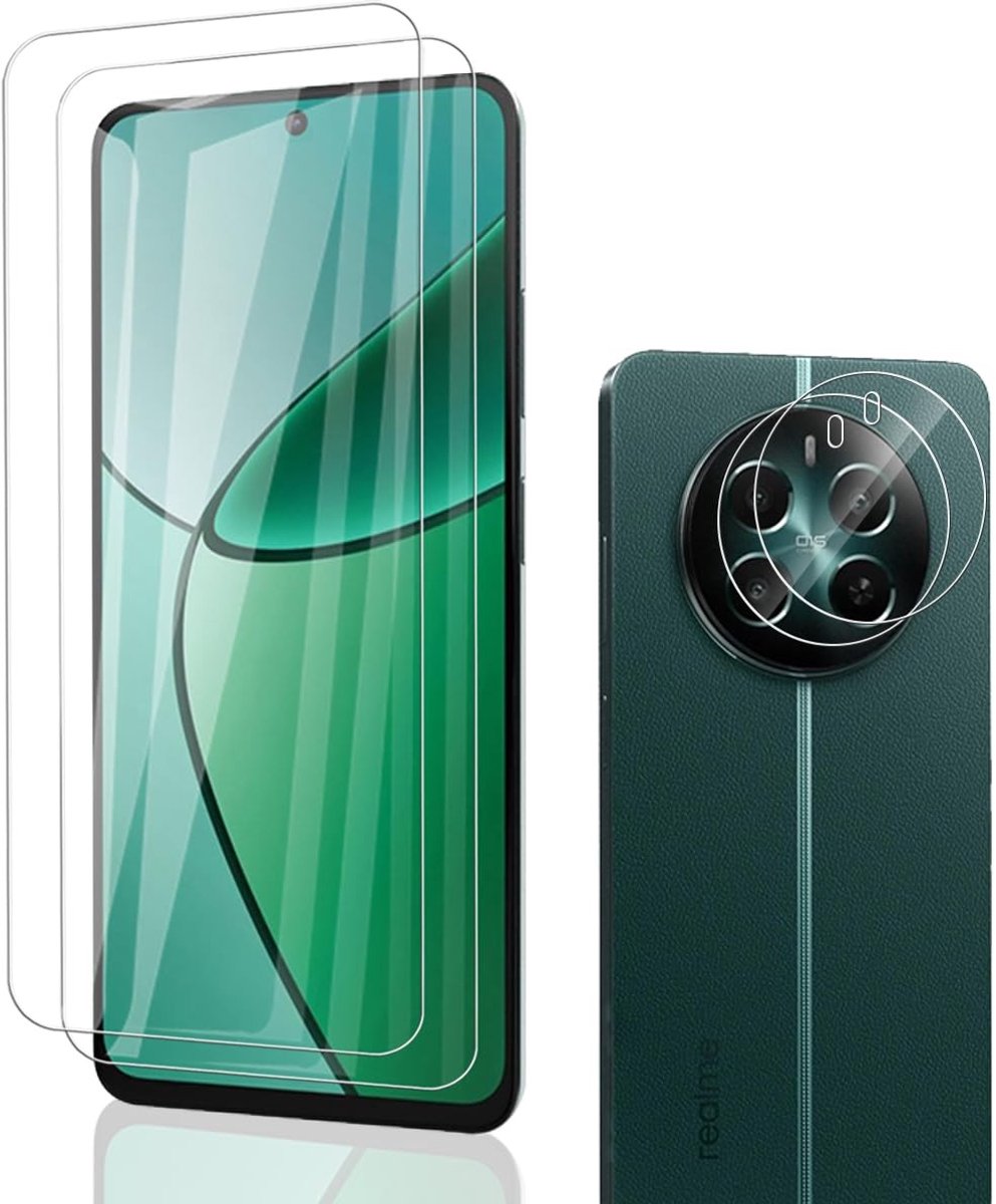 Dailygoods - Gehard Glas voor Realme 12+/12 Plus met Cameraglas
