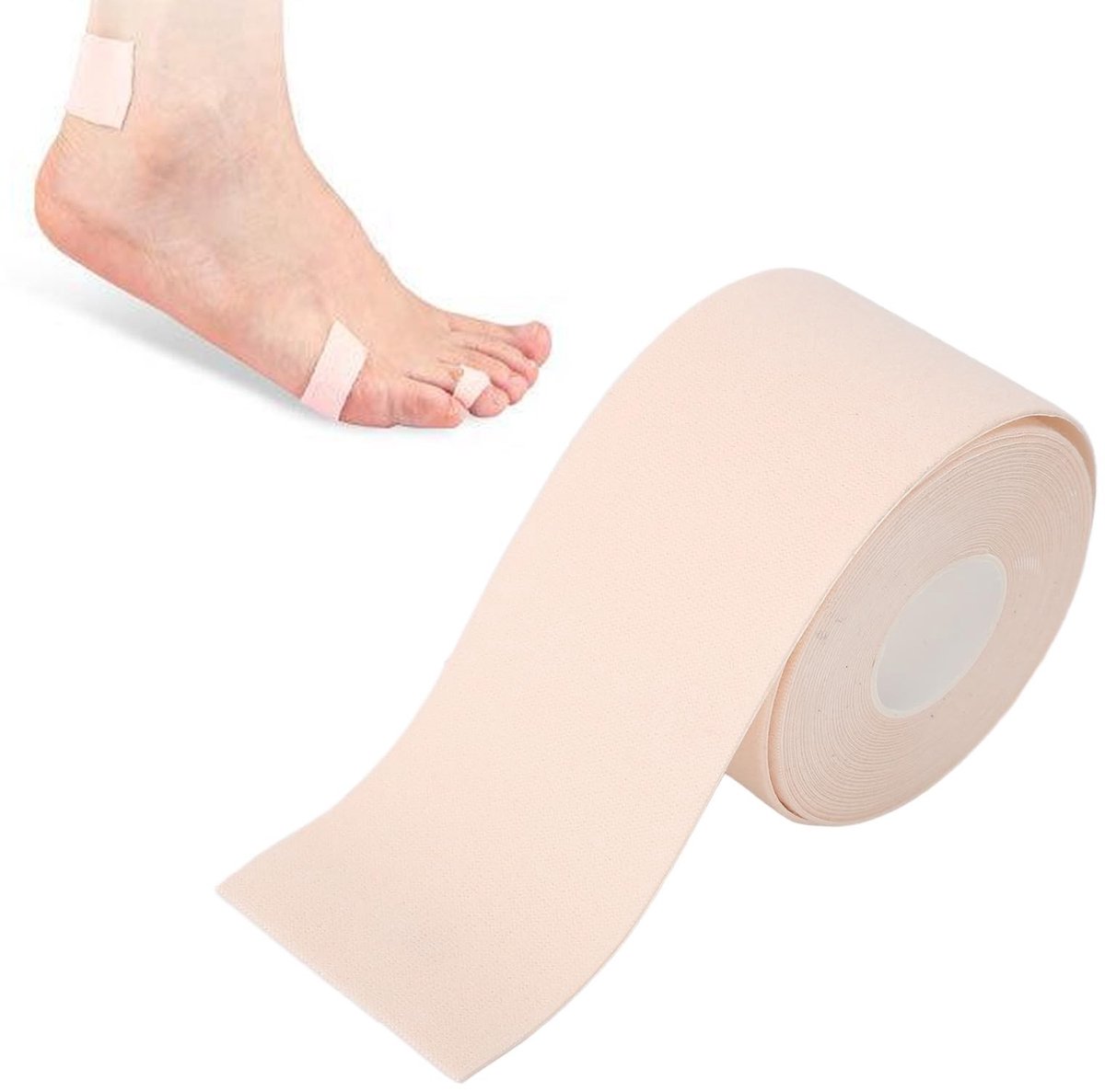 Dailygoods- Schuimtape Slijtvast - Blisterpreventietape - Hielbeschermertape - Ademend - Aanpasbare Pasvorm - 4,5M - Blistertape