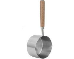 Dailygoods- Melkpan 200 Ml Roestvrij Staal - Draagbare Kookpot - Botersmeltkroes - Voor Melk/Saus/Jus - Inductie Geschikt - Lichtgewicht